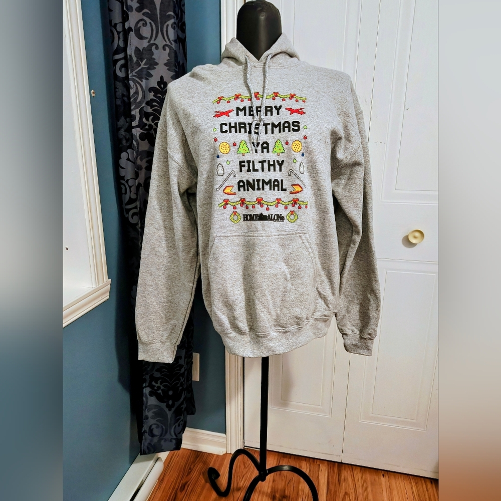 NWOT Gray Home Alone Hoodie